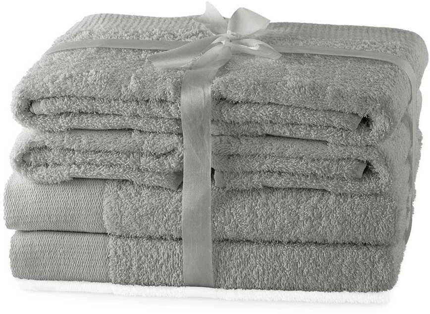 Rankšluostis AmeliaHome Rankšluosčių komplektas 2 vnt. 70 × 140 cm, 4 vnt. 50 × 100 cm AH AMARI SIL