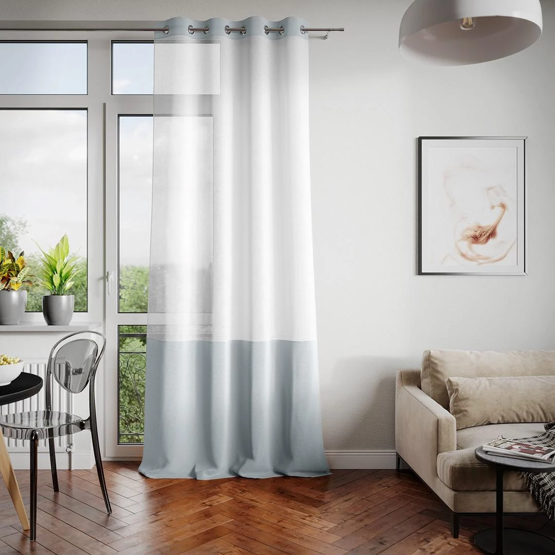 AmeliaHome Užuolaidos su žiedais sidabrinės Amelia Home