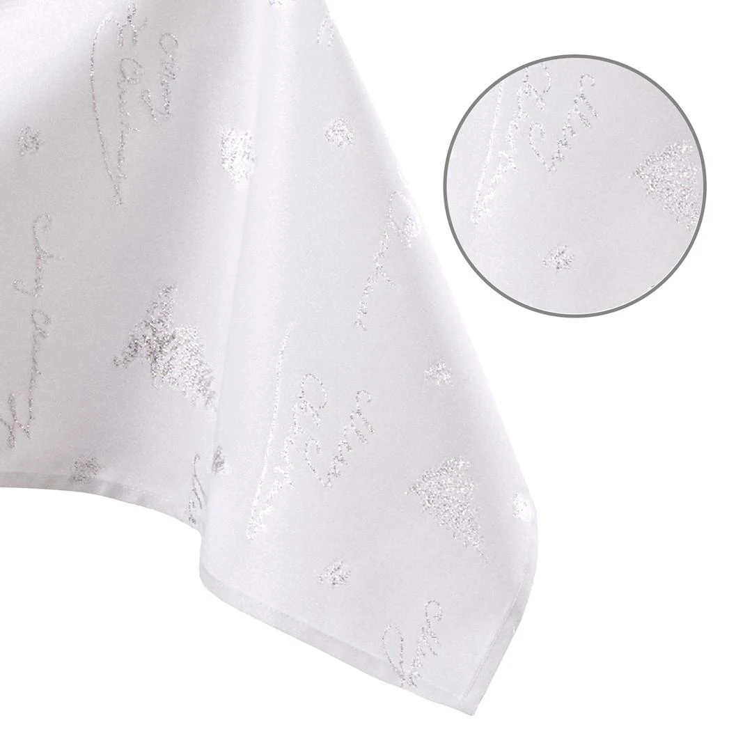 AmeliaHome TCLOTH / AH / CHRISTMASEVE / HMD / Sidabrinis / 140X180