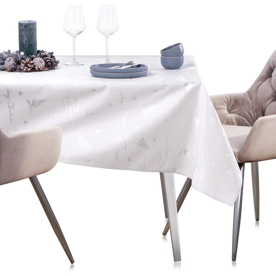AmeliaHome TCLOTH / AH / CHRISTMASEVE / HMD / Sidabrinis / 140X180