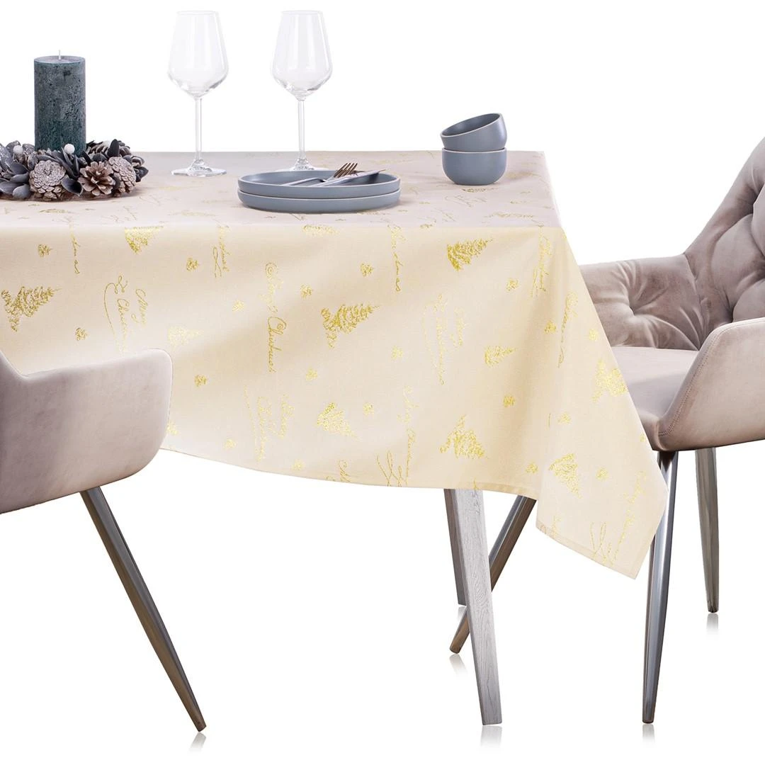 AmeliaHome TCLOTH/AH/CHRISTMASEVE/HMD/GOLD/140X280