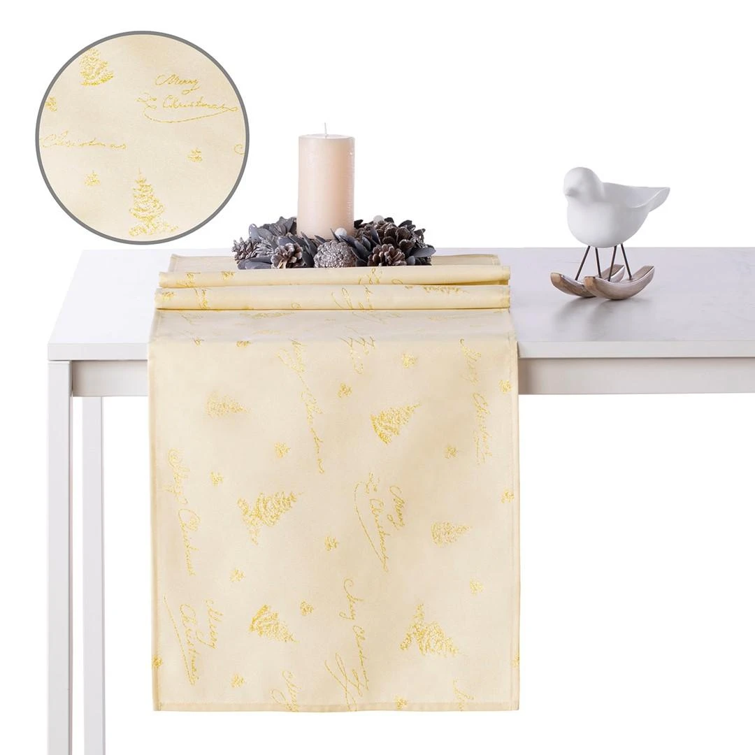 AmeliaHome TCLOTH/AH/CHRISTMASEVE/HMD/GOLD/30X100