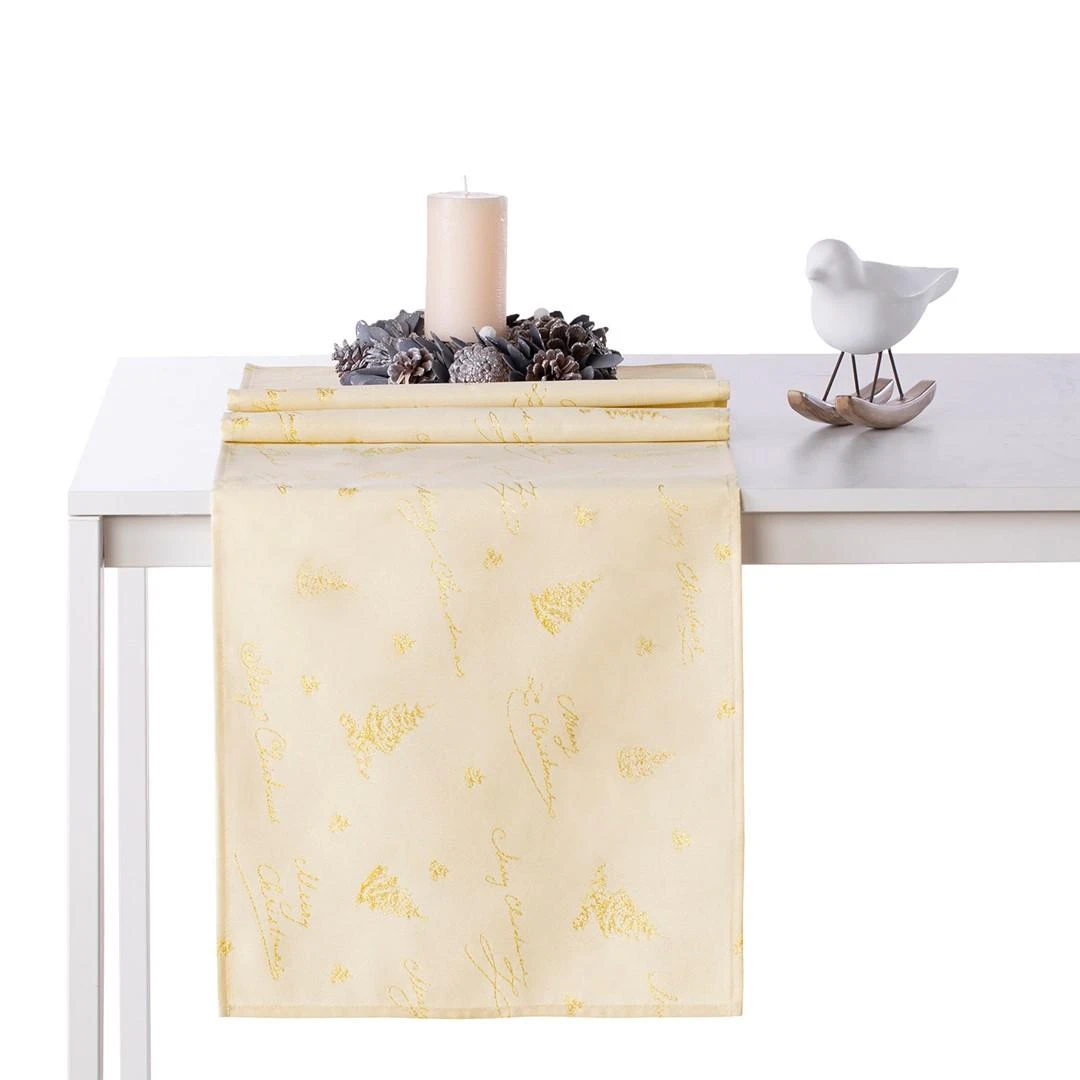 AmeliaHome TCLOTH/AH/CHRISTMASEVE/HMD/GOLD/40X120