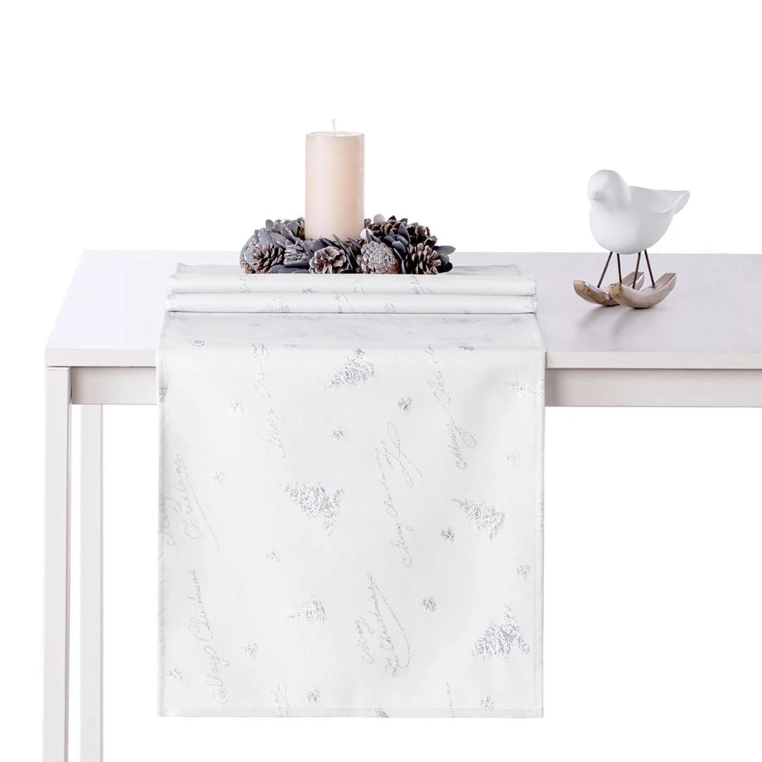 AmeliaHome TCLOTH/AH/CHRISTMASEVE/HMD/Sidabrinis/30X100