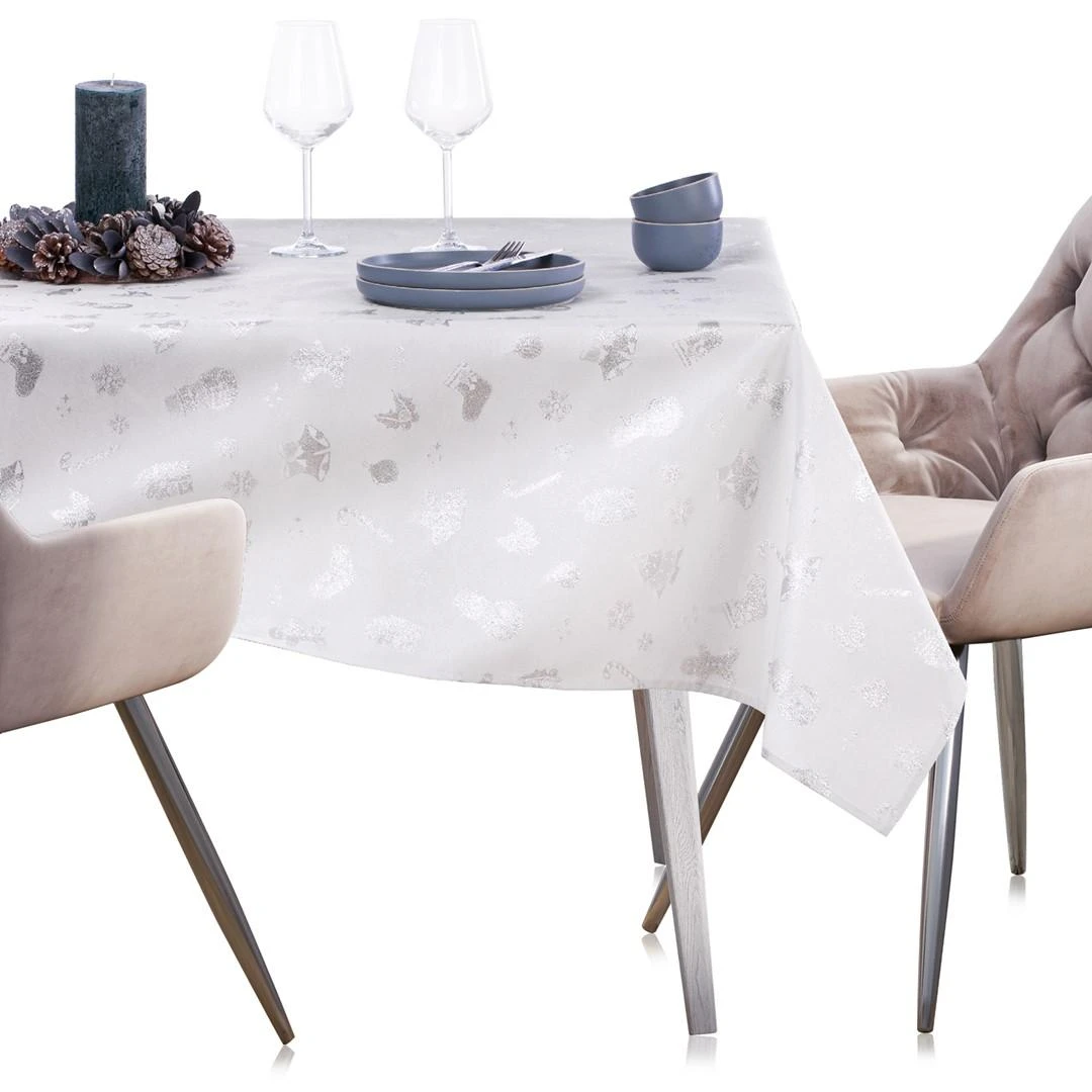 AmeliaHome TCLOTH/AH/CHRISTMASSTORY/HMD/Sidabrinis/140X240