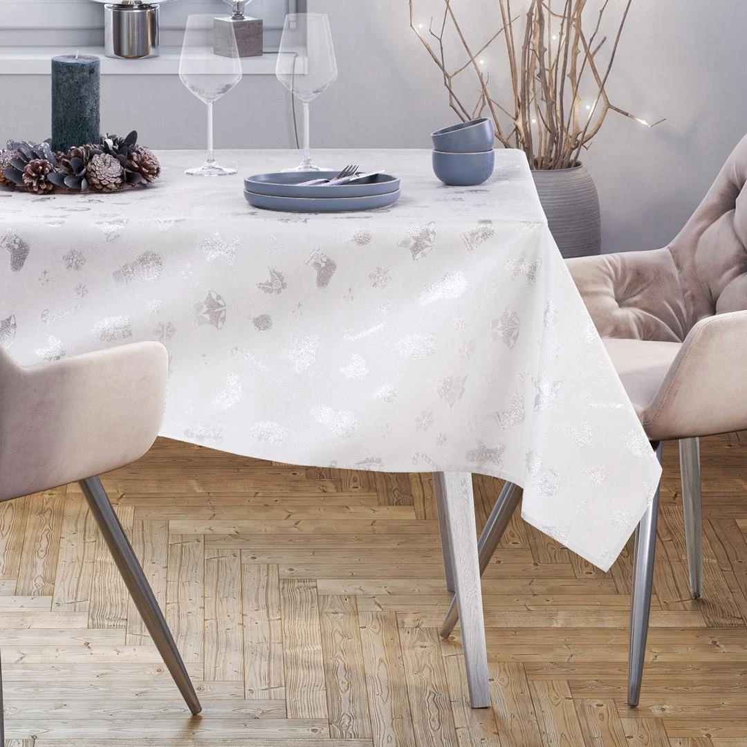 AmeliaHome TCLOTH/AH/CHRISTMASSTORY/HMD/Sidabrinis/140X240