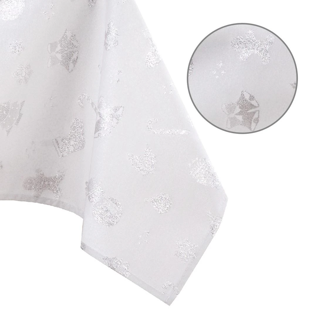 AmeliaHome TCLOTH/AH/CHRISTMASSTORY/HMD/Sidabrinis/140X280