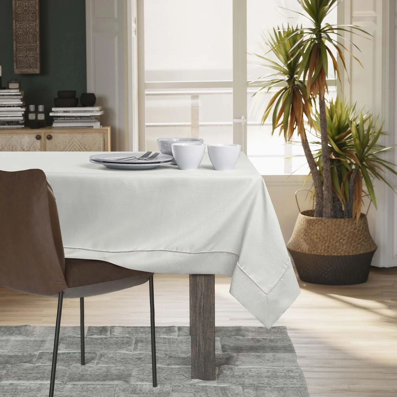 AmeliaHome Staltiesė EMPIRE kremės spalvos 140 x 320 cm