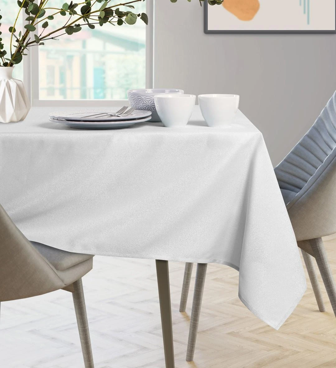 AmeliaHome Balta staltiesė EMPIRE 80 x 80 cm