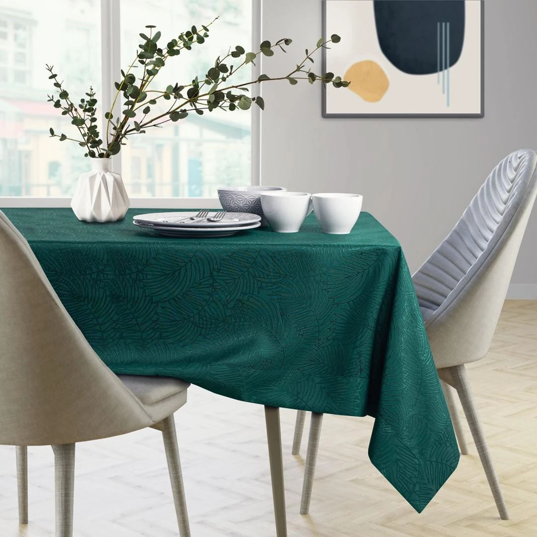 AmeliaHome Butelių žalia staltiesė Gaia 80 × 80 cm