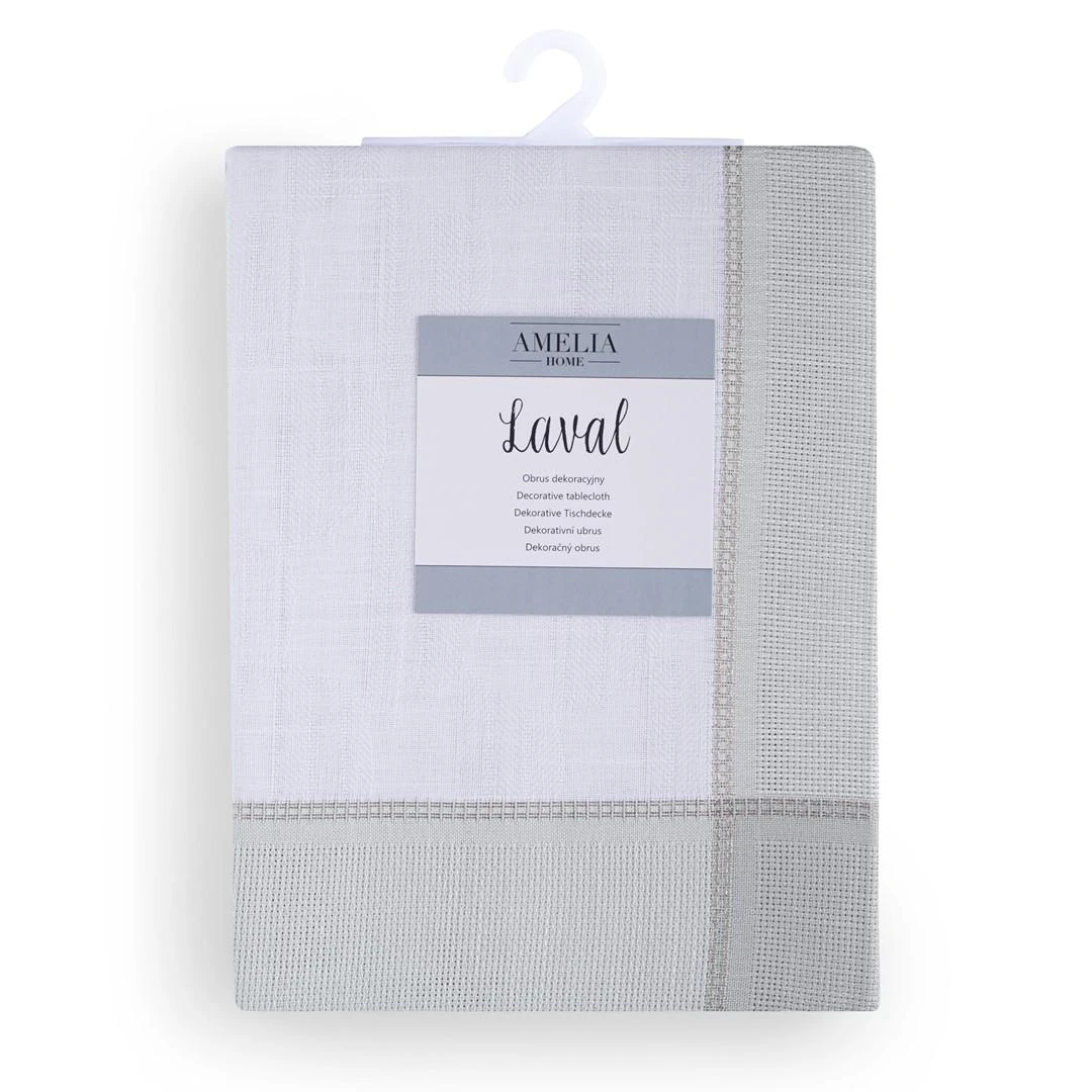 AmeliaHome Staltiesė LAVAL balta–mėlyna 140×180 cm