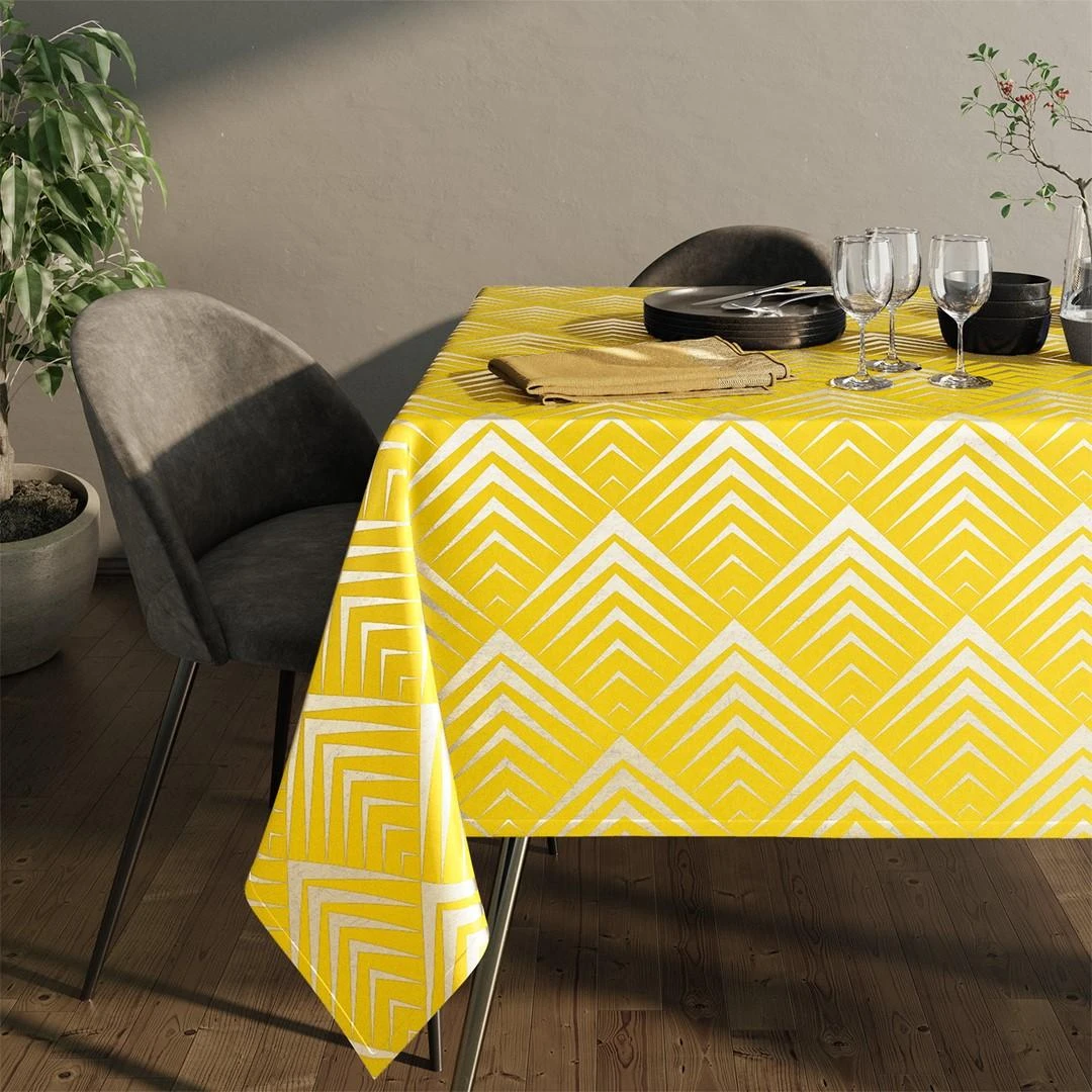 AmeliaHome Staltiesė 140×300 cm su piramidžių raštu AH OXFORD