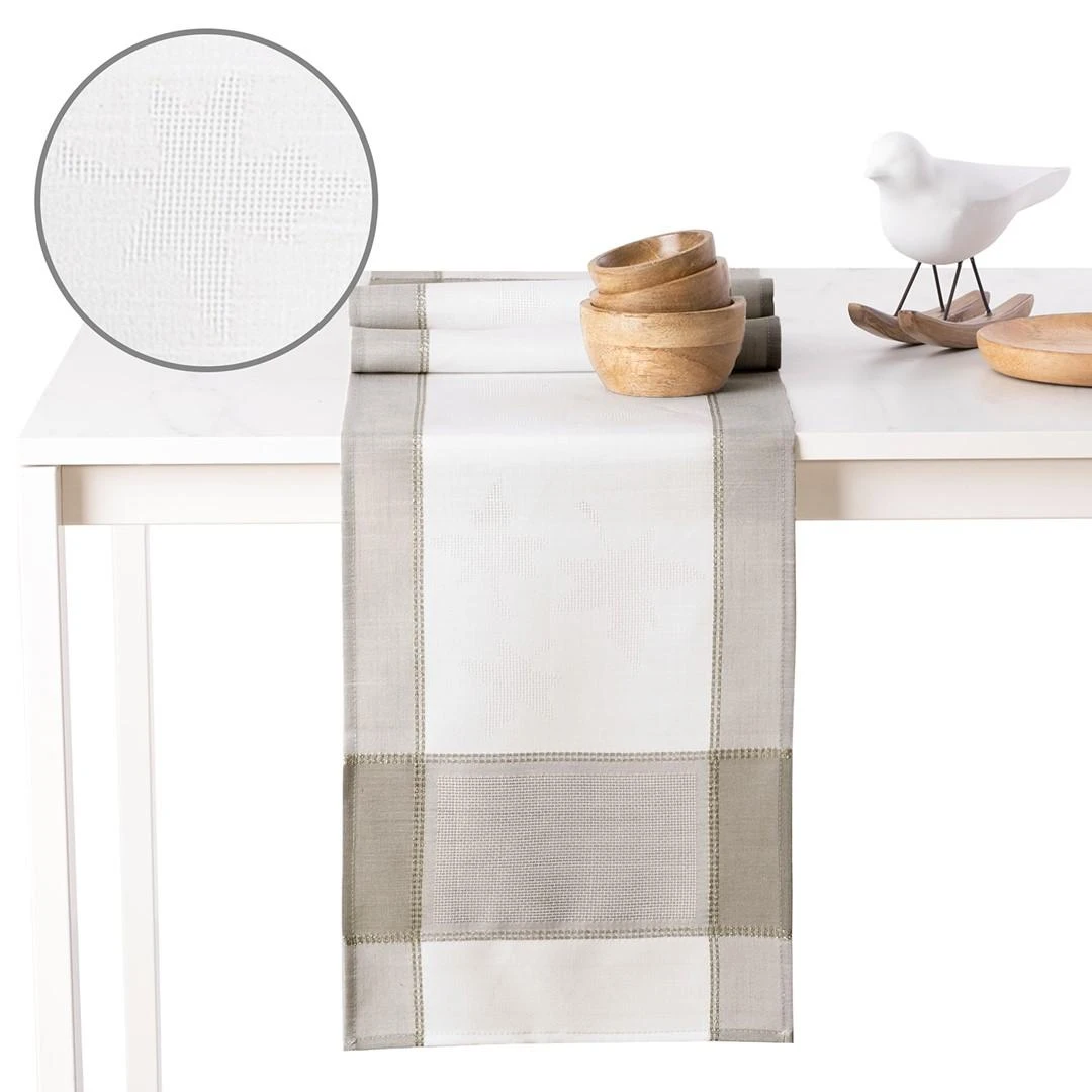 AmeliaHome Staltiesė Sevrán smėlinė–balta 30x160