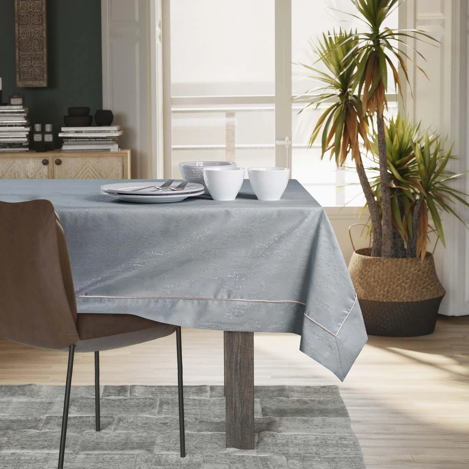 AmeliaHome Staltiesė 120×260 cm šviesiai pilka AH VESTA