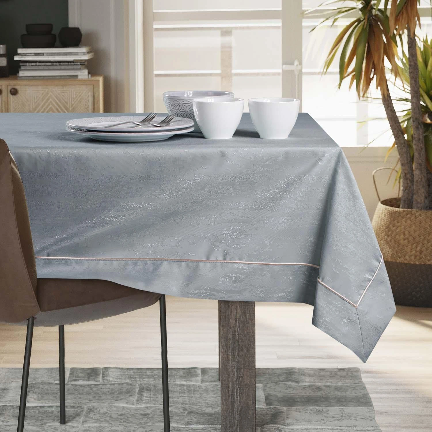 AmeliaHome Staltiesė 120×260 cm šviesiai pilka AH VESTA