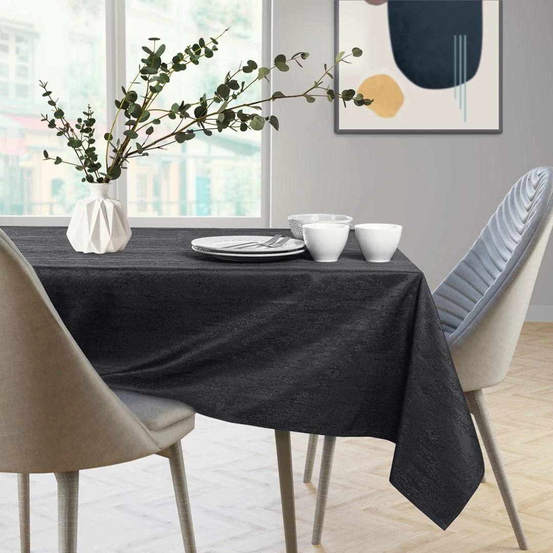 AmeliaHome Staltiesė juoda 120×220 cm AH VESTA