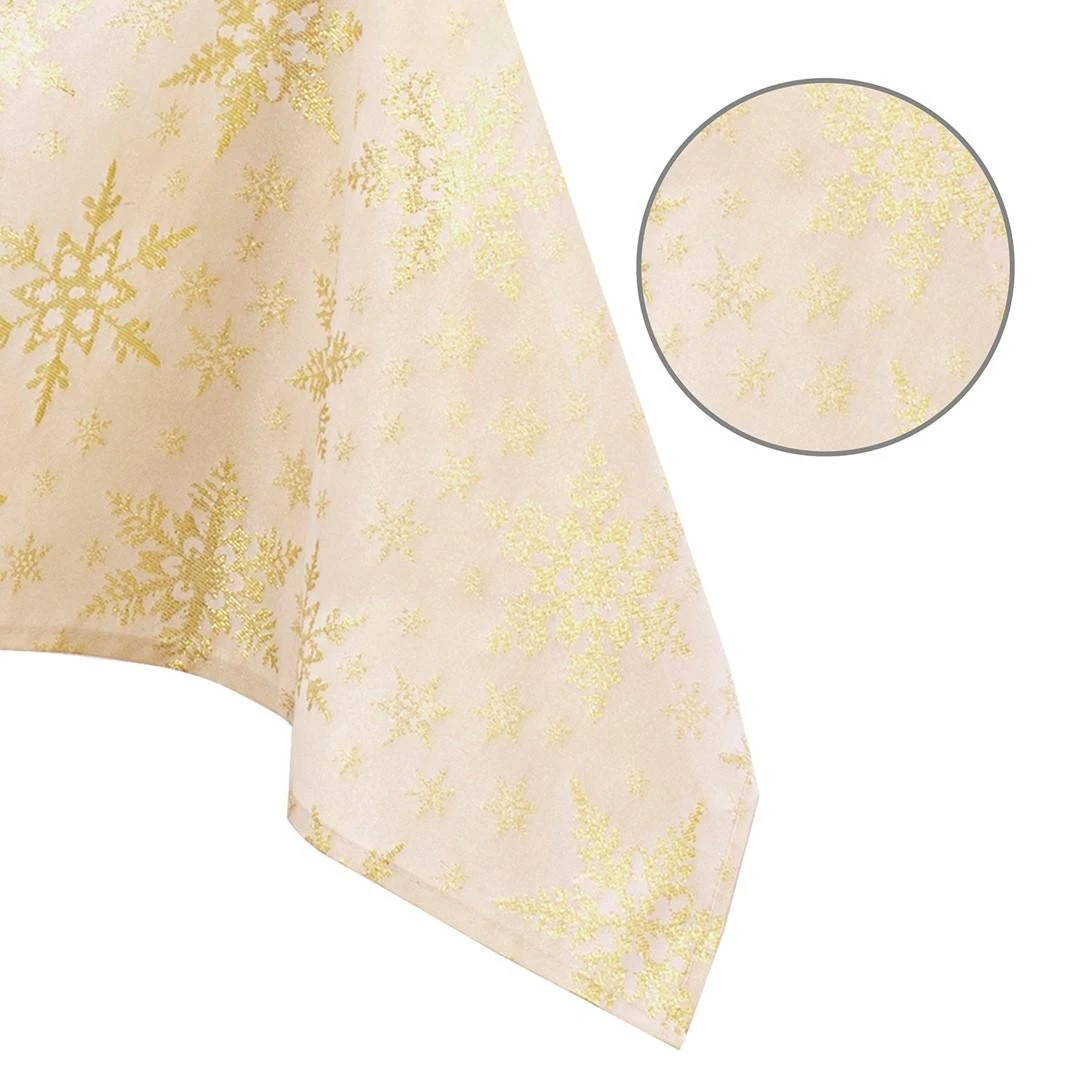 AmeliaHome TCLOTH/AH/WHITECHCRISTMAS/HMD/GOLD/140X400