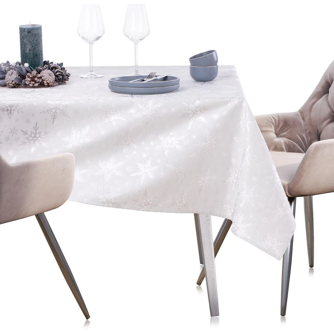 AmeliaHome TCLOTH/AH/WHITECHCRISTMAS/HMD/Sidabrinis/140X400