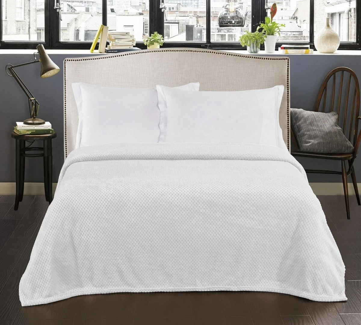 Pledas DecoKing Henry, baltas, 240 cm x 220 cm