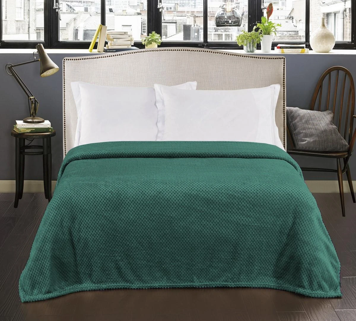 DecoKing Henry pledas 220×240 butelių žalia