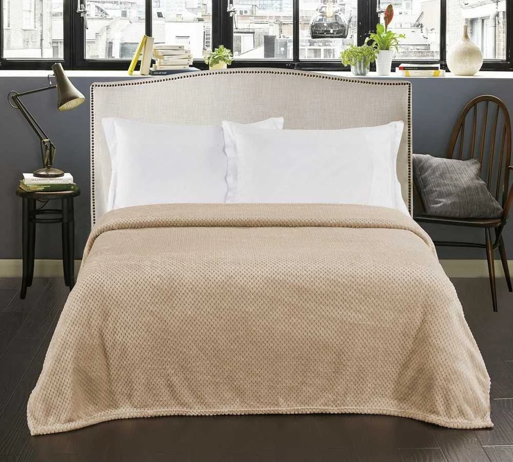 Pledas DecoKing Henry, 150 cm x 200 cm, smėlio ruda (cappucino)