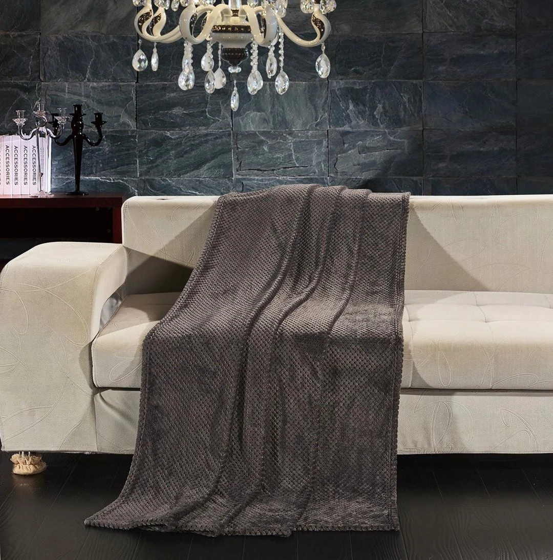 Pledas DecoKing Henry, tamsiai pilkas, 150 cm x 200 cm
