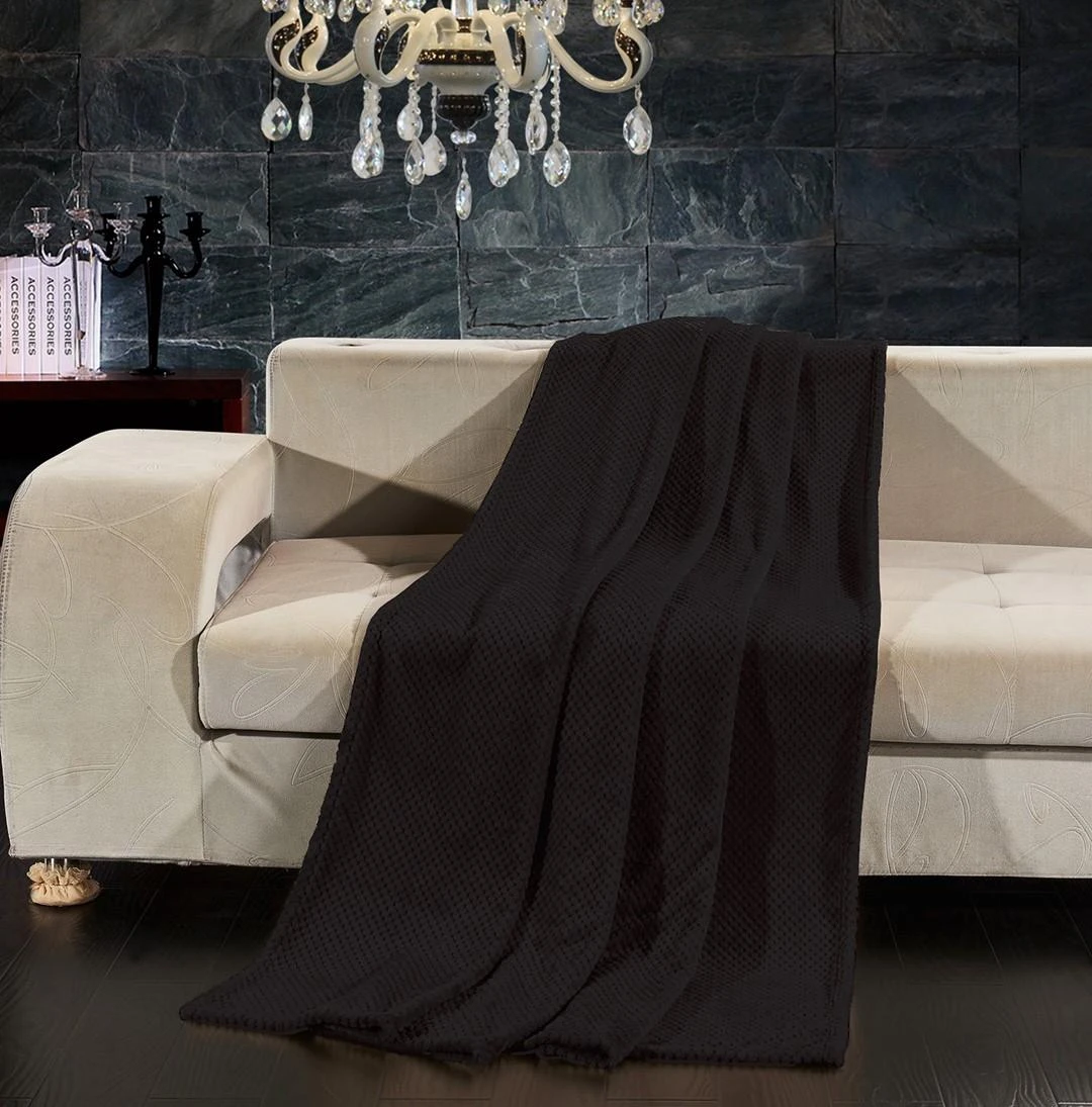 Pledas DecoKing Henry, juodas, 240 cm x 220 cm