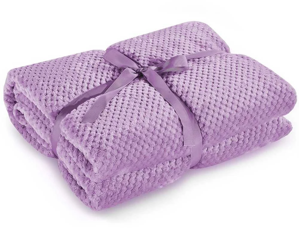 Pledas DecoKing Henry, violetinis, 240 cm x 220 cm
