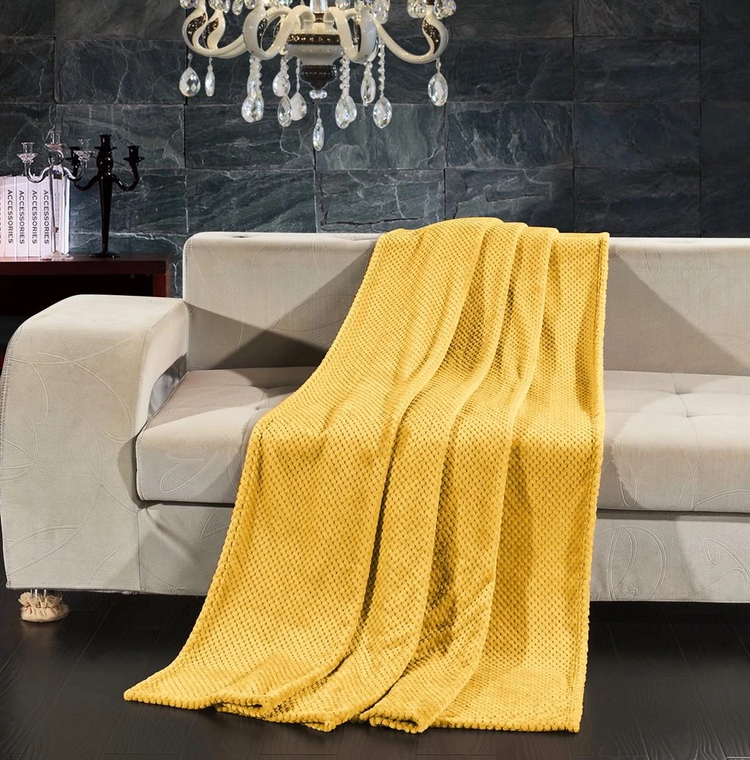 Antklodė DecoKing HENRY, garstyčių spalvos, 150x200 cm