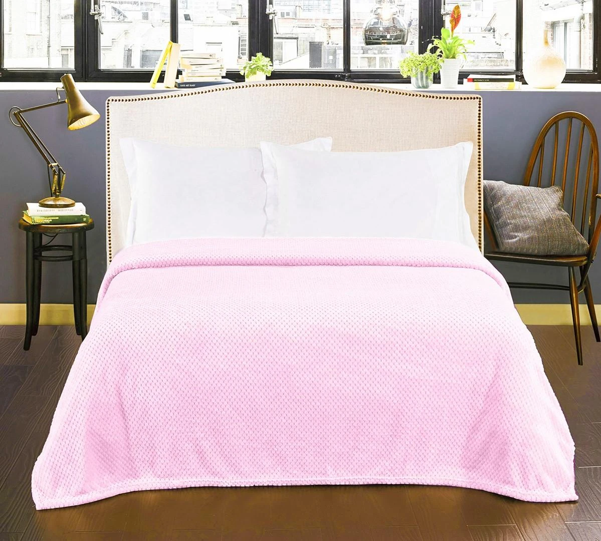 Pledas DecoKing Henry, rožinis, 240 cm x 220 cm