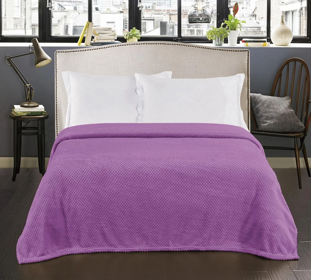 DecoKing Violetinė antklodė Henry 170 x 210 cm