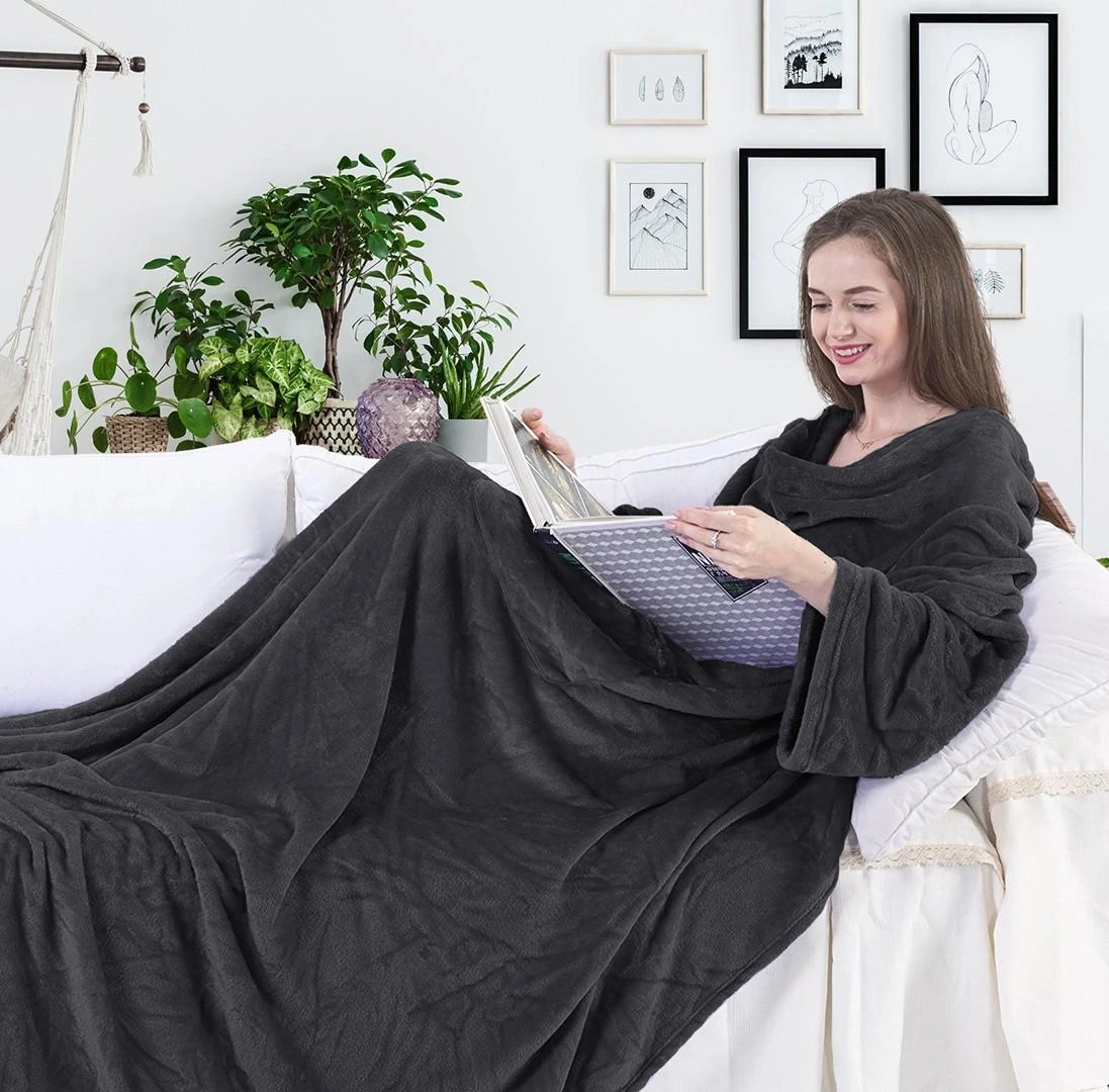 Pledas DecoKing Lazy, pilkas, 150 cm x 180 cm