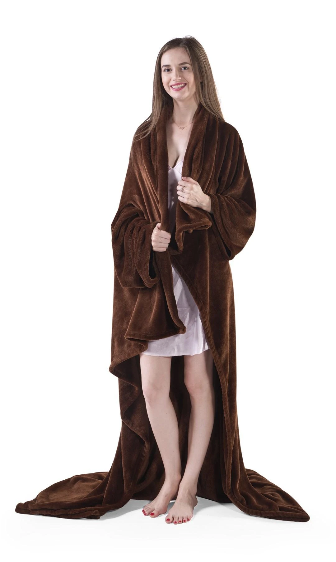Pledas DecoKing Lazy, rudas, 150 cm x 180 cm