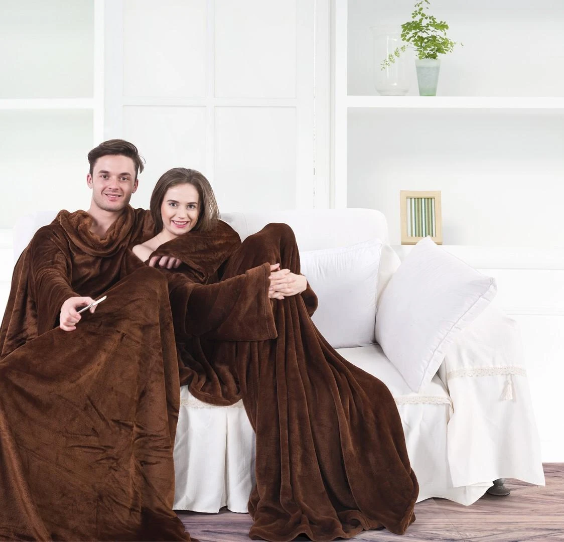 Pledas DecoKing Lazy, rudas, 150 cm x 180 cm
