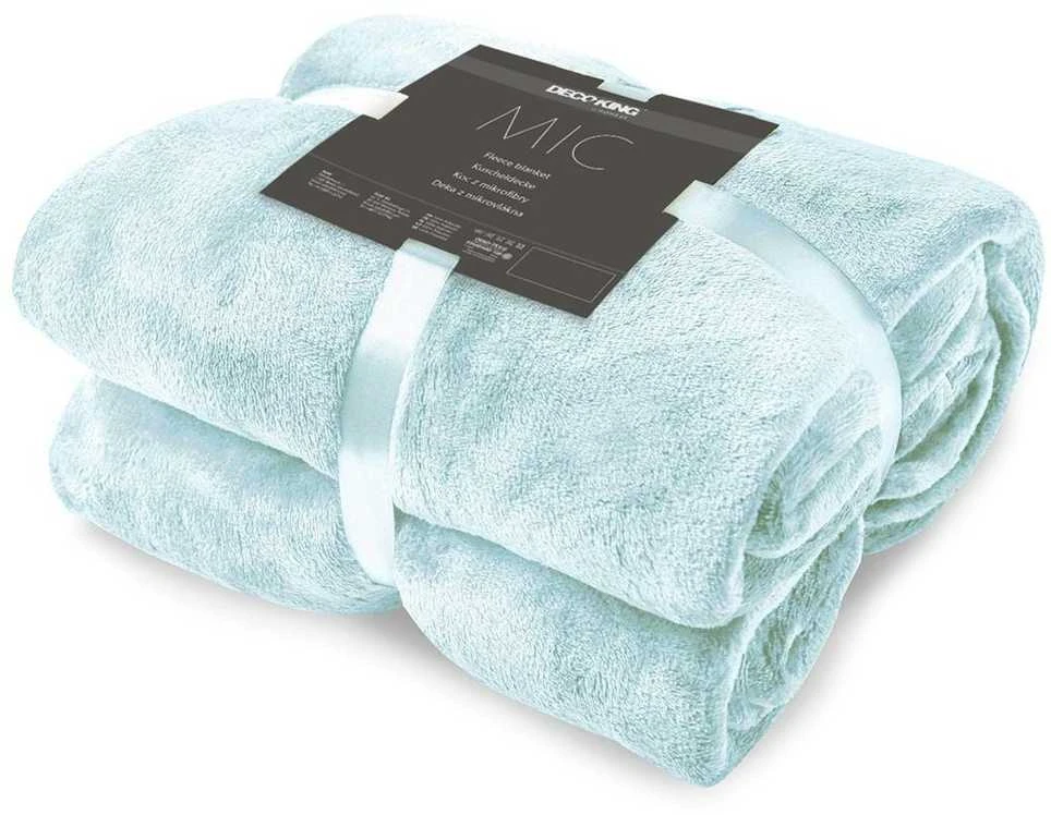 DecoKing Mėlyna antklodė MIC BabyBlue 200x220 cm