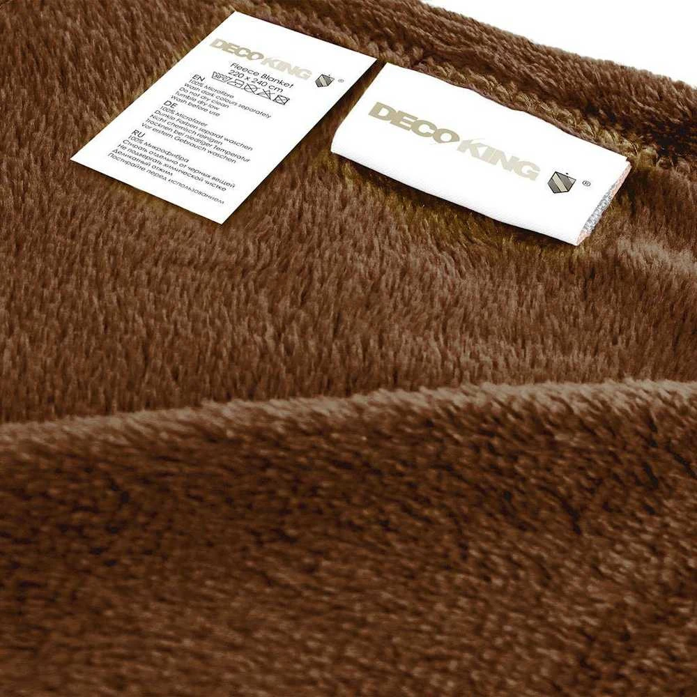 Antklodė DecoKing MIC, ruda 160 x 210 cm