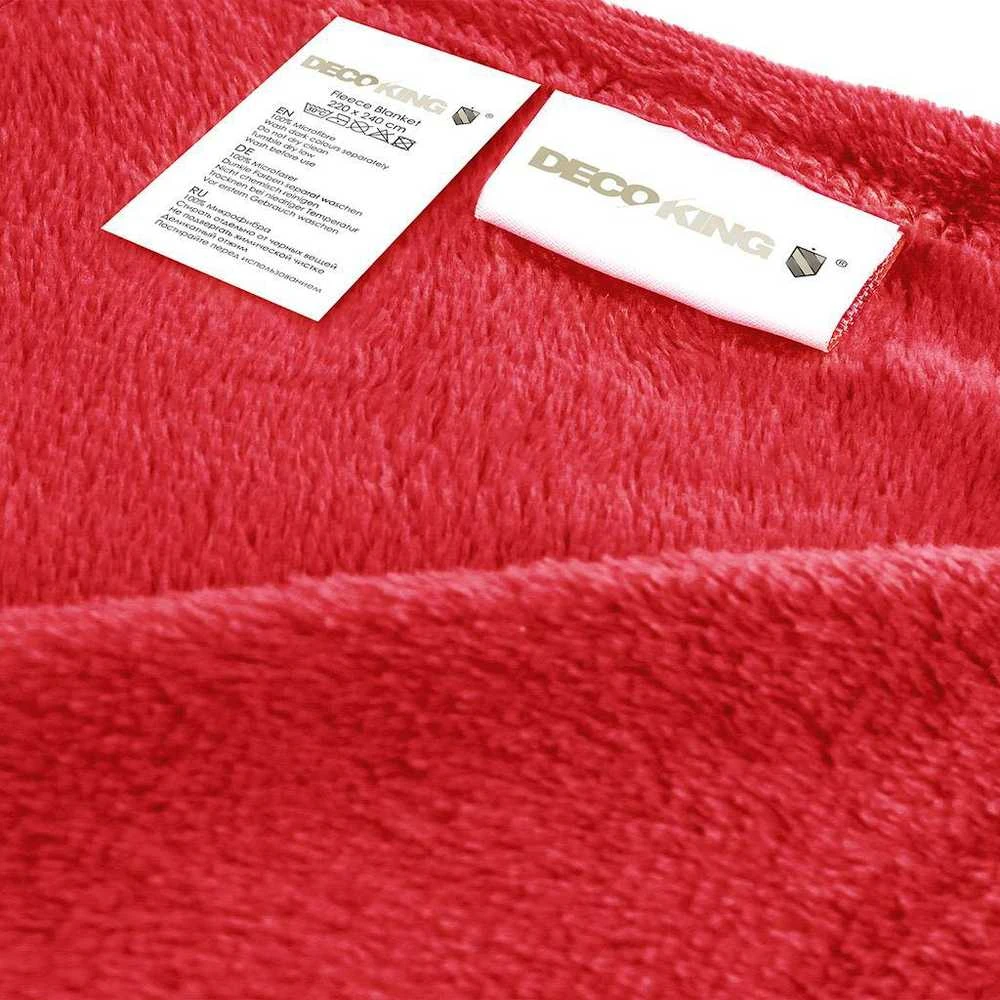 DecoKing Raudona antklodė MIC 70x150 cm