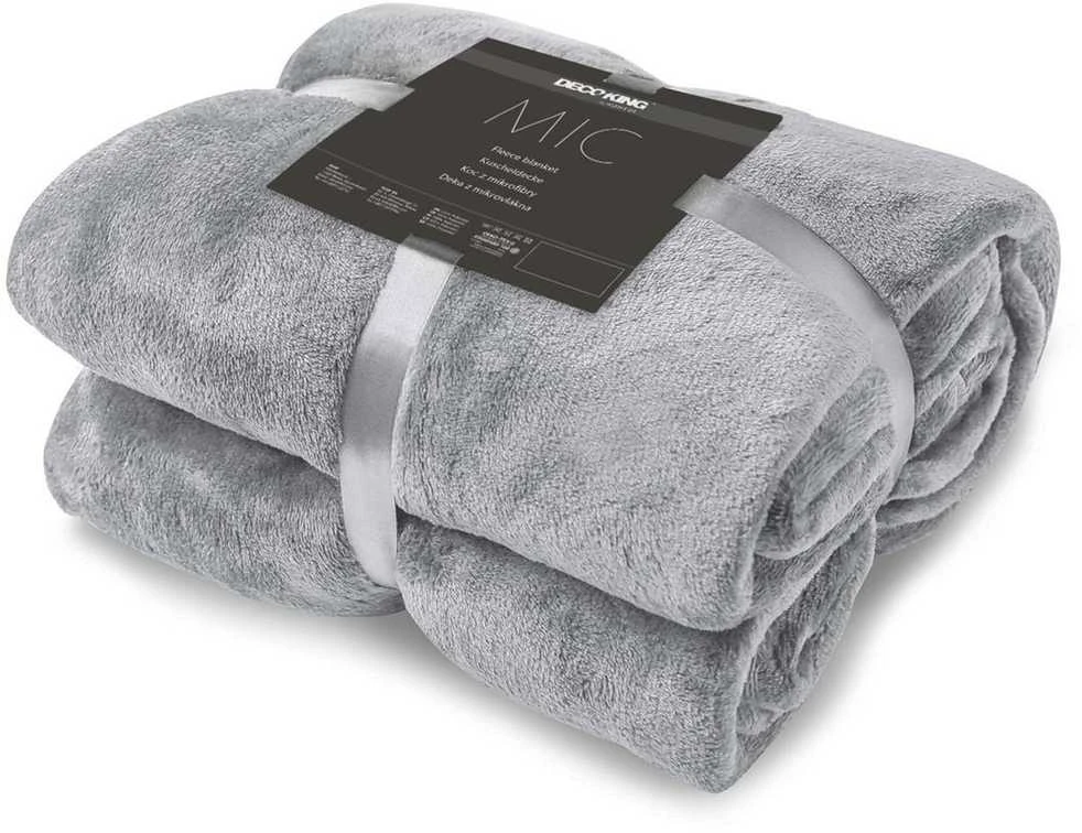 Pilka antklodė DecoKing MIC 200x220