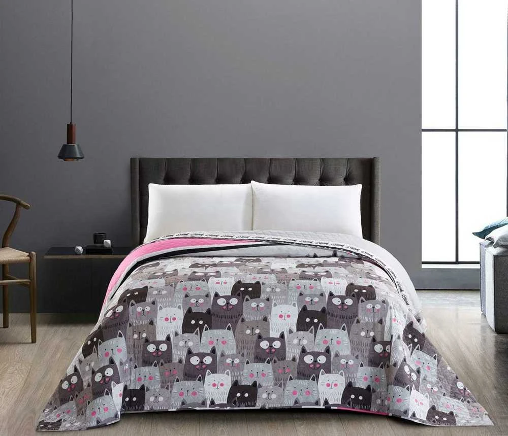 Dvipusė lovatiesė DecoKing Cat's Invasion, 220 cm x 200 cm