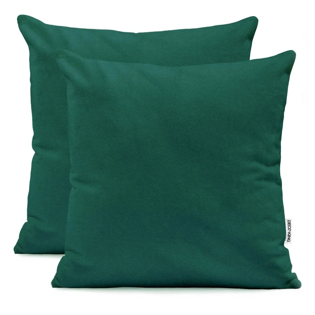 DecoKing Pagalvės užvalkalas 80 × 80 cm BOTTLEGREEN