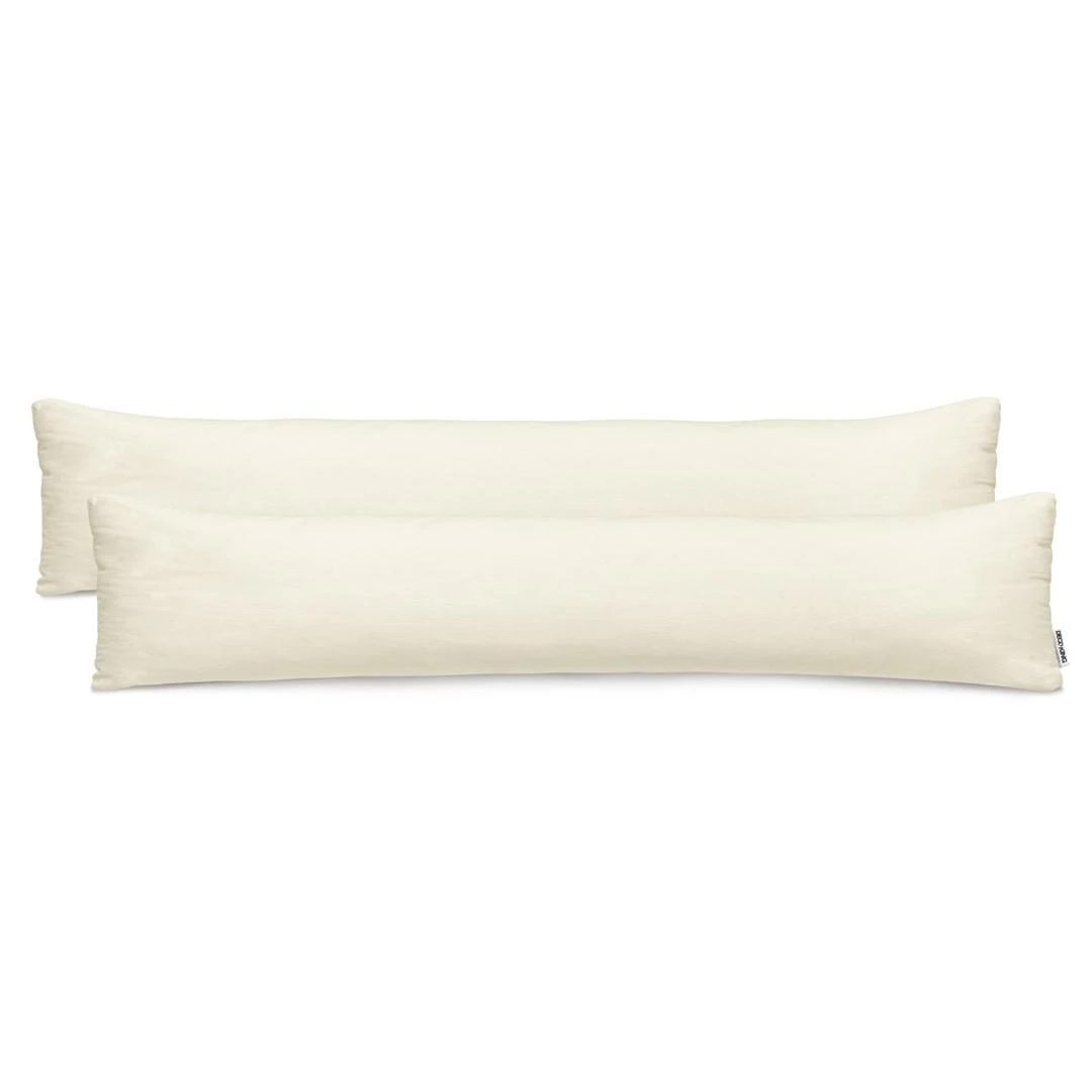 DecoKing Pagalvės užvalkalas 20×120 cm kreminės spalvos (2 vnt)