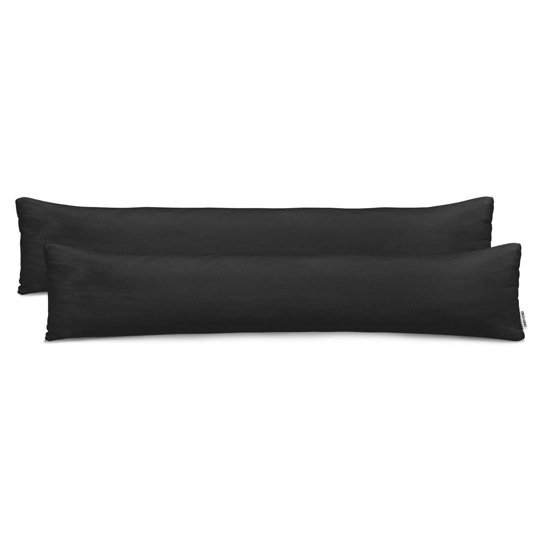 DecoKing Pagalvės užvalkalas 20 × 145 cm, juodos spalvos