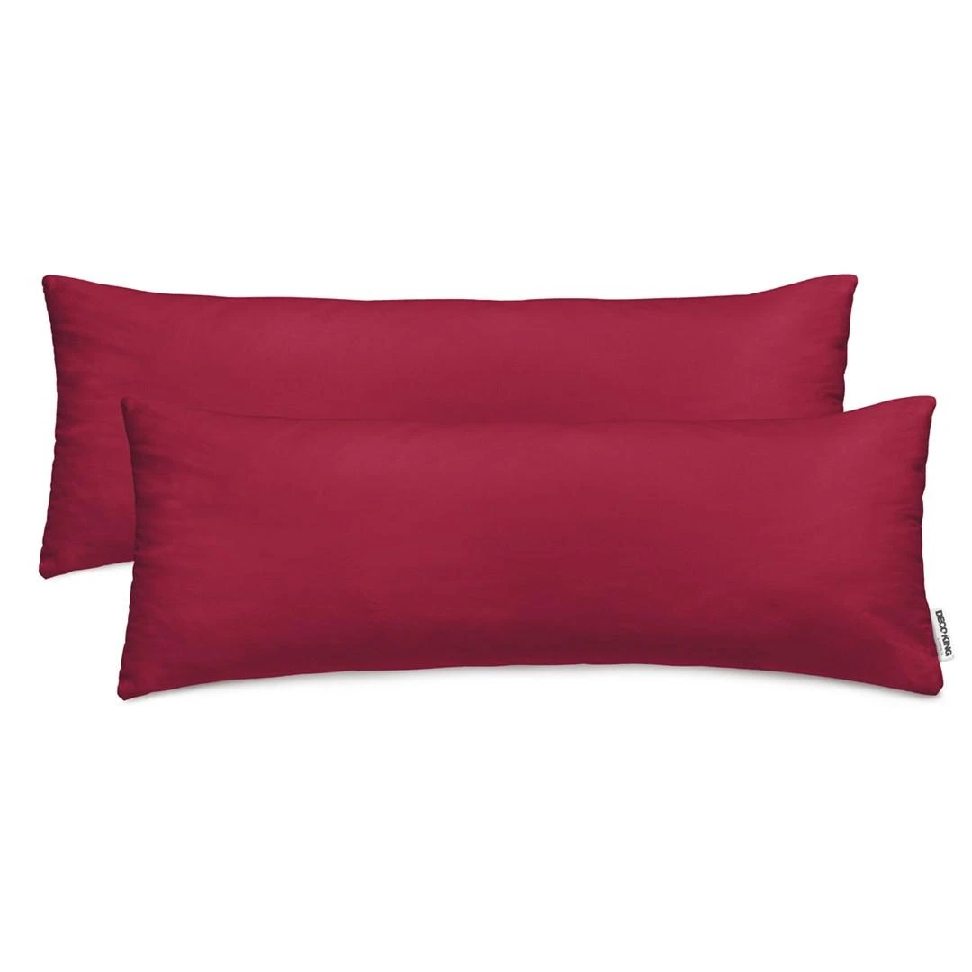DecoKing Pagalvės užvalkalas 40×145 cm bordo spalvos (2 vnt)