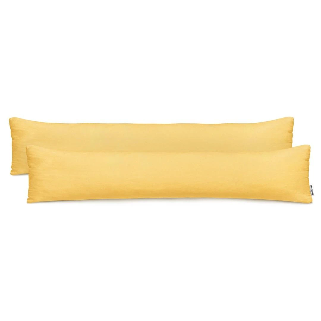 DecoKing Pagalvės užvalkalas 20×120 cm oranžinis, 2 vnt.