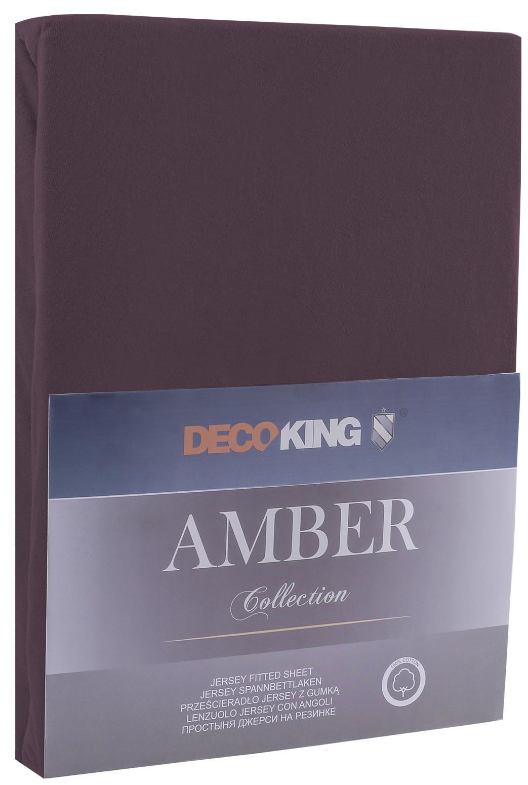 Paklodė DecoKing Amber, tamsiai ruda, 90x200 cm, su guma