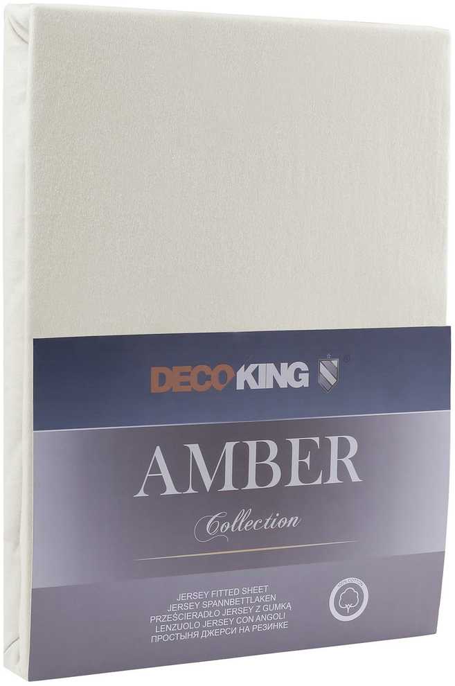 DecoKing Paklodė su guma Restilo 80–90 × 200 × 30 cm, ekru