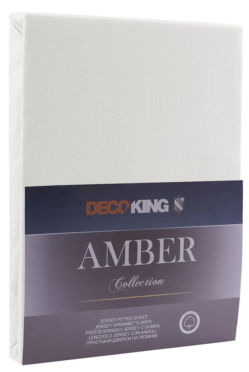 Paklodė DecoKing Amber Perlamutrinė, 220x200 cm, su guma