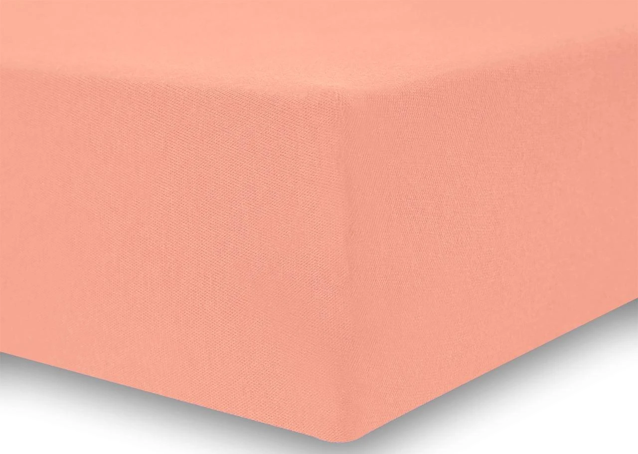 DecoKing Paklodė su guma persiko spalvos 100–120×200+30 cm