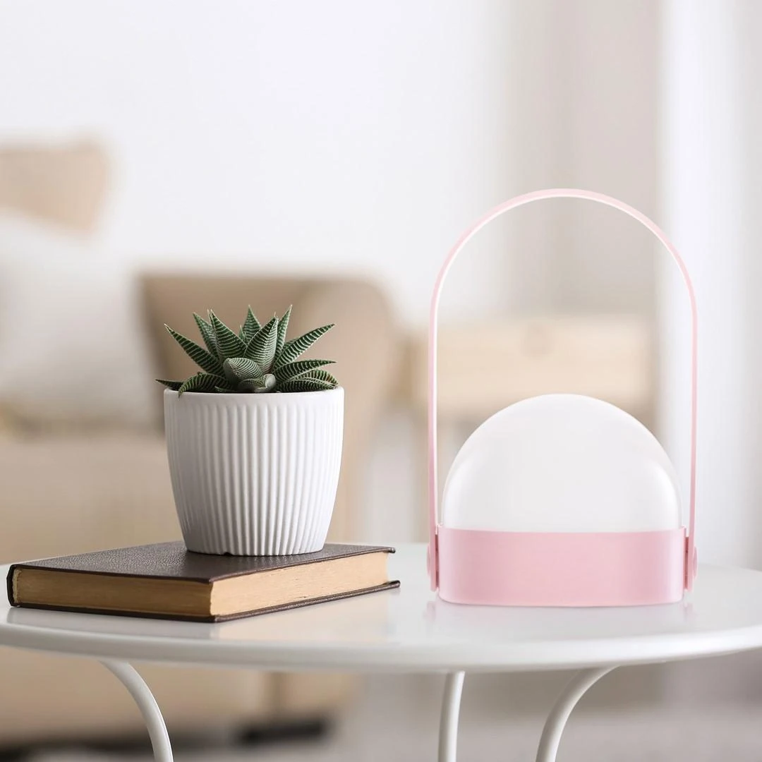 DecoKing Rožinė LED dekoracija KAMPI M (šilta balta)