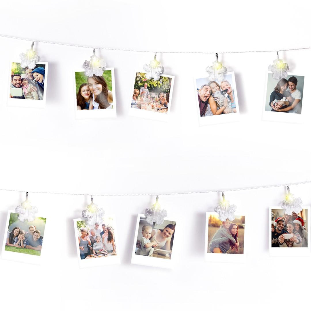 DecoKing LED dekoratyvinė girlianda Snowflake, 10 LED